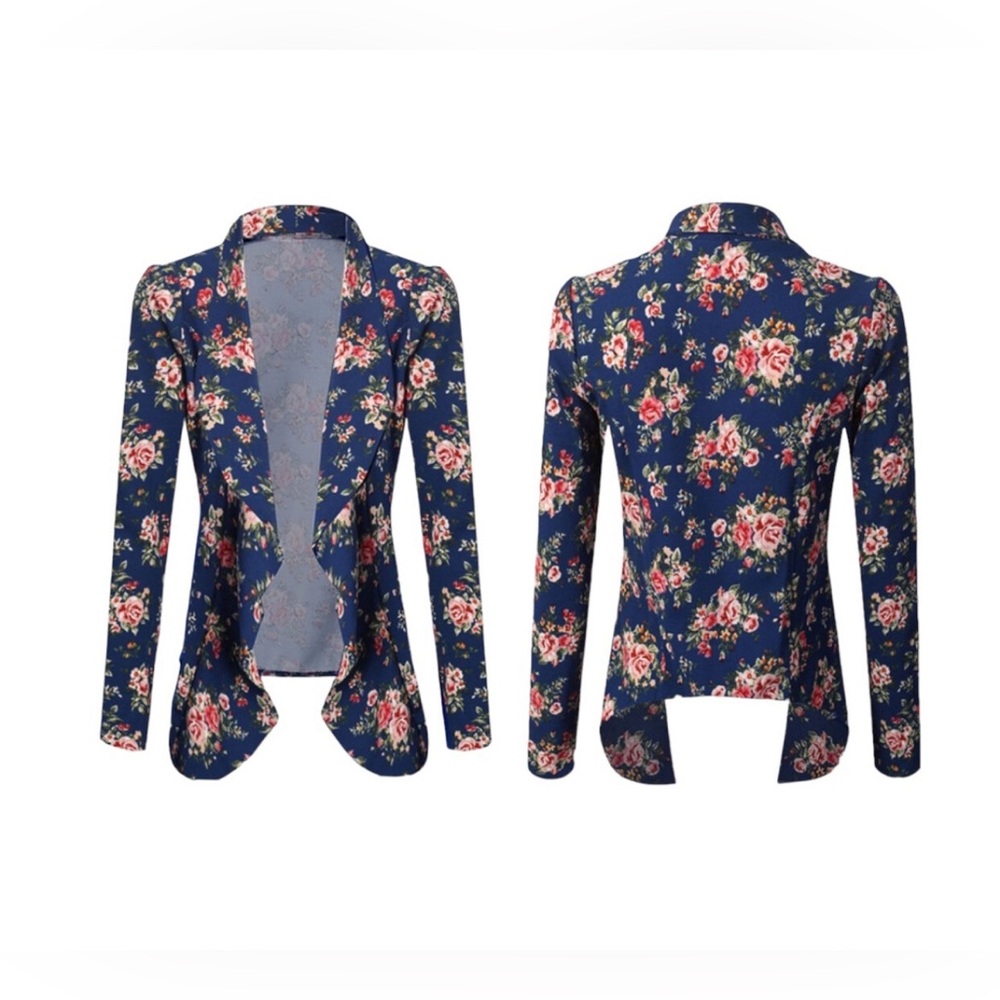 ❌SOLD❌ NWT Long Sleeve Crepe Flare Blazer with Shawl Collar